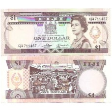 Ilhas Fiji 1 Dollar 1980 FE P-76a Rainha