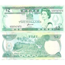 Ilhas Fiji 2 Dollars 1995 P-90a FE Rainha