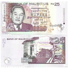 Ilhas Maurício Mauritius 25 Rupees 2003 P-49b FE