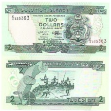 Ilhas Salomão Solomon 2 Dollars ND1997 P-18a FE