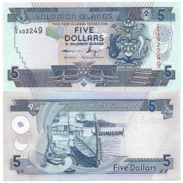 Ilhas Salomão Solomon 5 Dollars 2011 P-26a3 FE