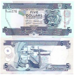Ilhas Salomão Solomon Islands 5 Dollars 2009 P-26a2 FE