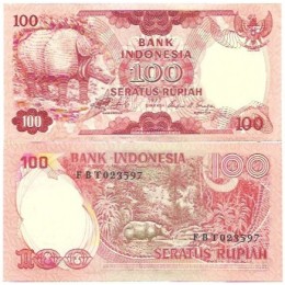 Indonésia 100 Rupiah 1977 FE P-116a