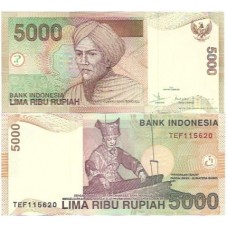 Indonésia 5.000 Rupiah 2001 FE P-142a