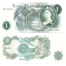 Inglaterra 1 Pound 1960/61 SFE/FE P-374a1 Rainha
