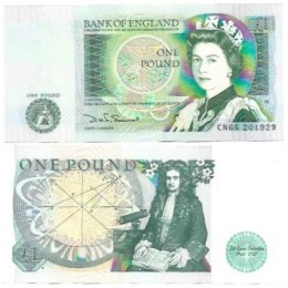 Inglaterra 1 Pound 1982 FE P-377b Rainha