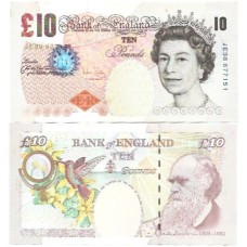 Inglaterra 10 Pounds 2004 P-389c FE Rainha