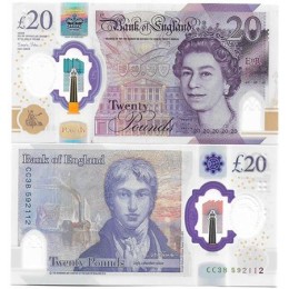 Inglaterra 20 Pounds 2018 SFE/FE P-396a Polím Rainha