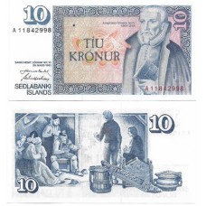 Islândia 10 Kronur Fe 1961 P-48a4