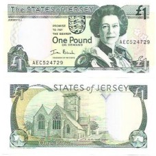 Ilhas Jersey 1 Pound 2000 FE P-26b Rainha
