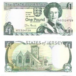 Ilhas Jersey 1 Pound 2000 FE P-26b Rainha