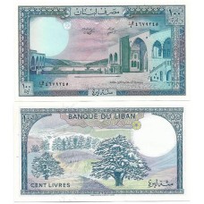 Líbano 100 Livres 1964/88 FE P-66d