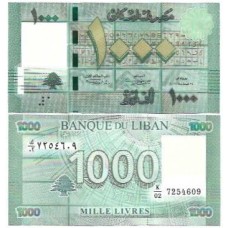 Líbano Lebanon 1.000 Livres 2011 P-90a Fe