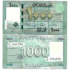 Líbano Lebanon 1.000 Livres 2012 P-90b Fe