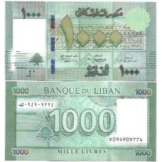 Líbano Lebanon 1.000 Livres 2016 P-90c1 Fe