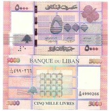 Líbano Lebanon 5.000 Livres 2014 FE P-91b
