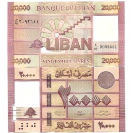 Líbano Lebanon 20.000 Livres 2019 FE P-93c