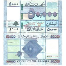 Líbano Lebanon 50.000 Livres 2019 FE P-94b