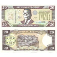 Libéria 20 Dollars 2009 FE P-28e