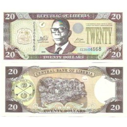 Libéria 20 Dollars 2009 FE P-28e
