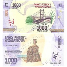 Madagascar 1.000 Ariary 2017 FE P-100a