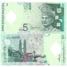 Malásia Malaysia 5 Ringgit 2004 FE P-47a1 Polím