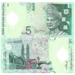 Malásia Malaysia 5 Ringgit 2004 FE P-47a1 Polím