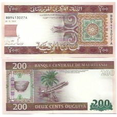 Mauritânia 200 Ouguiya 2013 FE P-17