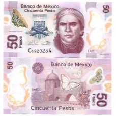 México 50 Pesos 2019 P-123Ak FE Polím México 50 Pesos 2019 P-123Ak FE Polím