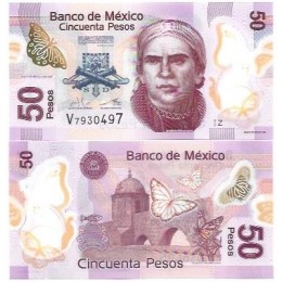 México 50 Pesos 2017 Fe P-123Ai1 Polím