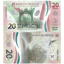 México 20 Pesos 2021 FE P-132a1 Polím