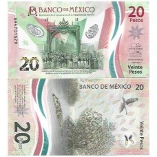 México 20 Pesos 2021 FE P-132a5 Polím México 20 Pesos 2021 FE P-132a5 Polím