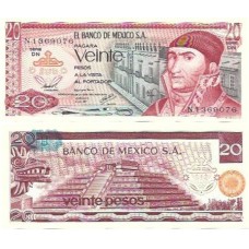 México 20 Pesos 1977 FE P-64d4 México 20 Pesos 1977 FE P-64d4