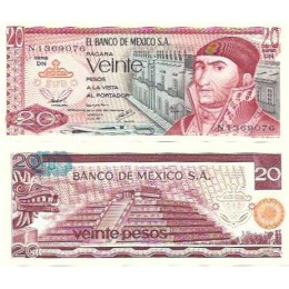 México 20 Pesos 1977 FE P-64d4