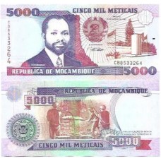 Moçambique 5.000 Meticais 1991 FE P-136