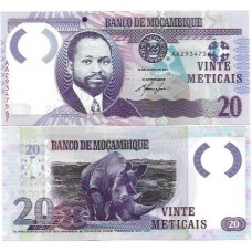 Moçambique 20 Meticais 2011 P-149a Fe Polím