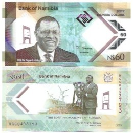 Namibia 60 Dollars 2025 P-19a Polím