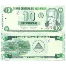 Nicarágua 10 Córdobas 2002 FE P-191