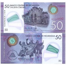 Nicarágua 50 Córdobas 2014 FE P-211a Polím