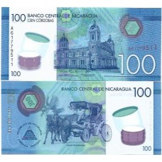 Nicarágua 100 Córdobas 2014 FE P-212a Polím