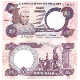 Nigéria 5 Naira 2005 FE P-24i Nigéria 5 Naira 2005 FE P-24i