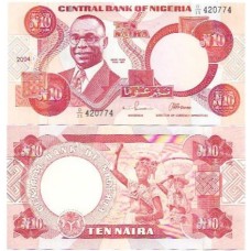 Nigéria 10 Naira 2004 FE P-25g.2