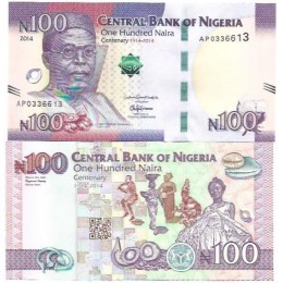 Nigéria 100 Naira 2014 FE P-41a Comem