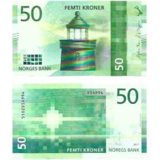 Noruega 50 Kroner 2017/18 FE P-53a