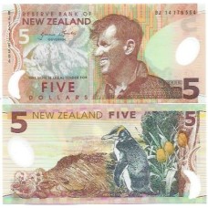 Nova Zelândia 5 Dollars 2014 FE P-185c Polím
