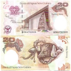 Papua Nova Guiné 20 Kina 2008 FE P36a Comem