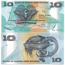 Papua Nova  Guiné 10 Kina 1989 Fe P-9b