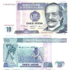 Peru 10 Intis 1986 FE P-128a2