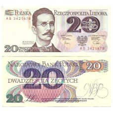 Polônia 20 Zlotych 1982 FE P-149a2