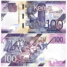 Quênia Kenya 100 Shillings 2019 P-53a Fe